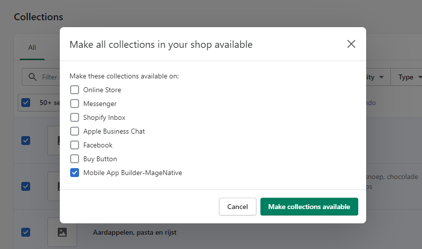 make collections available