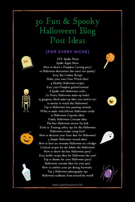 Halloween blog ideas