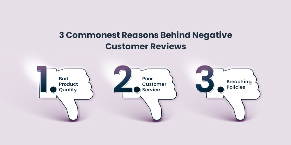Causes of negative reviews