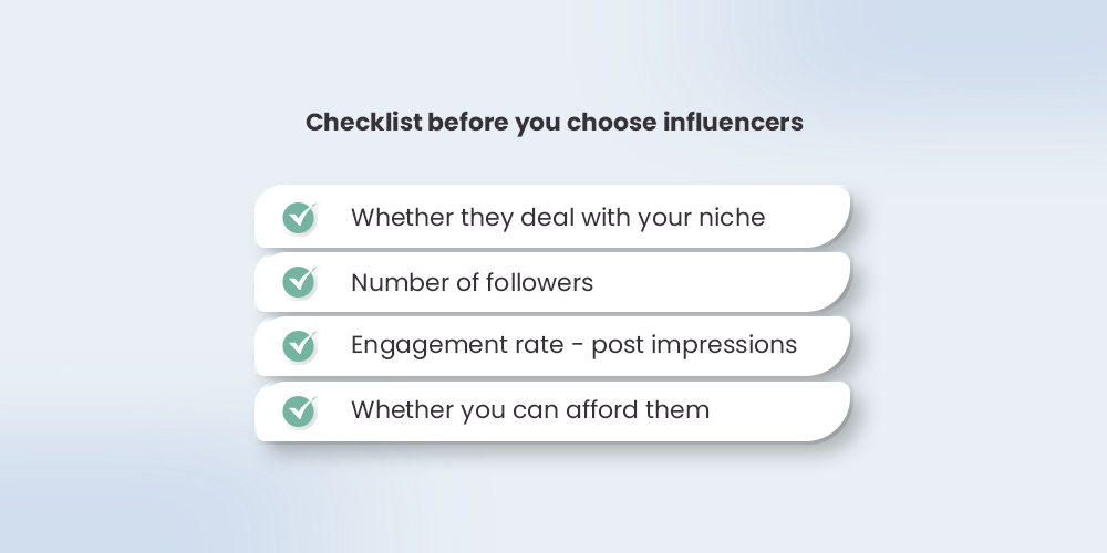 Influencer marketing checklist