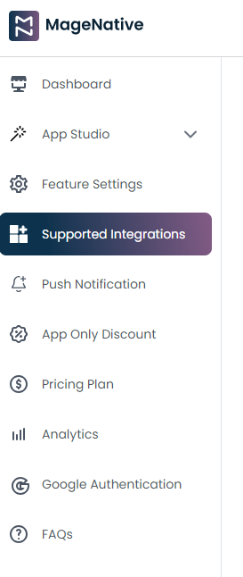 supported integrations