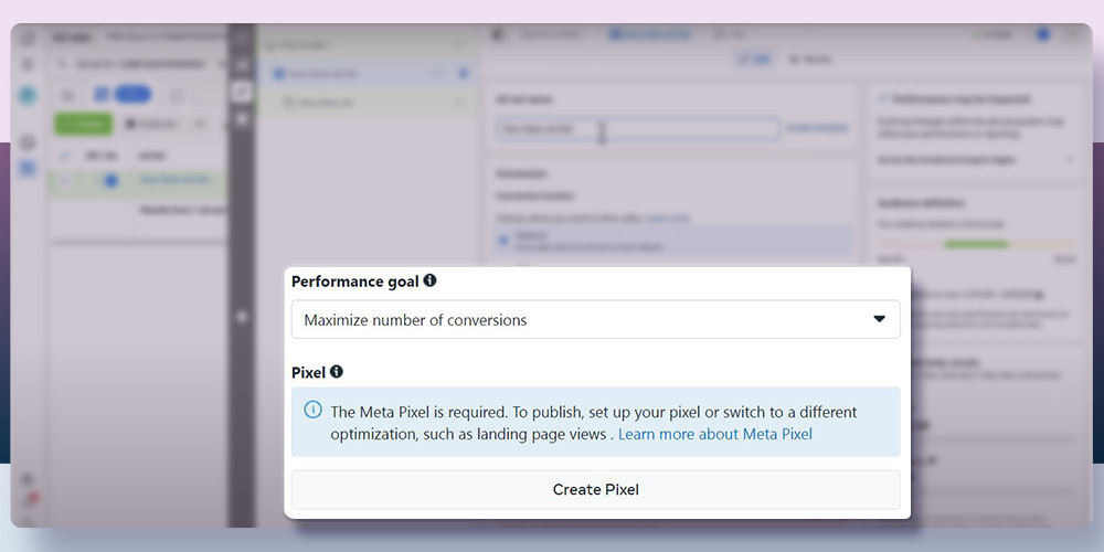 Set Up Facebook Ads Step 4.2 - Add Pixel