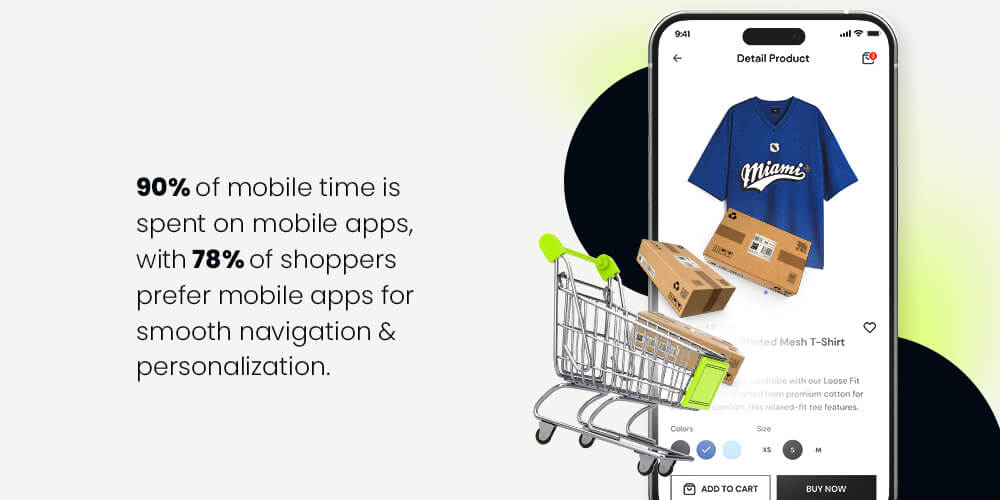 customers are on mobile app