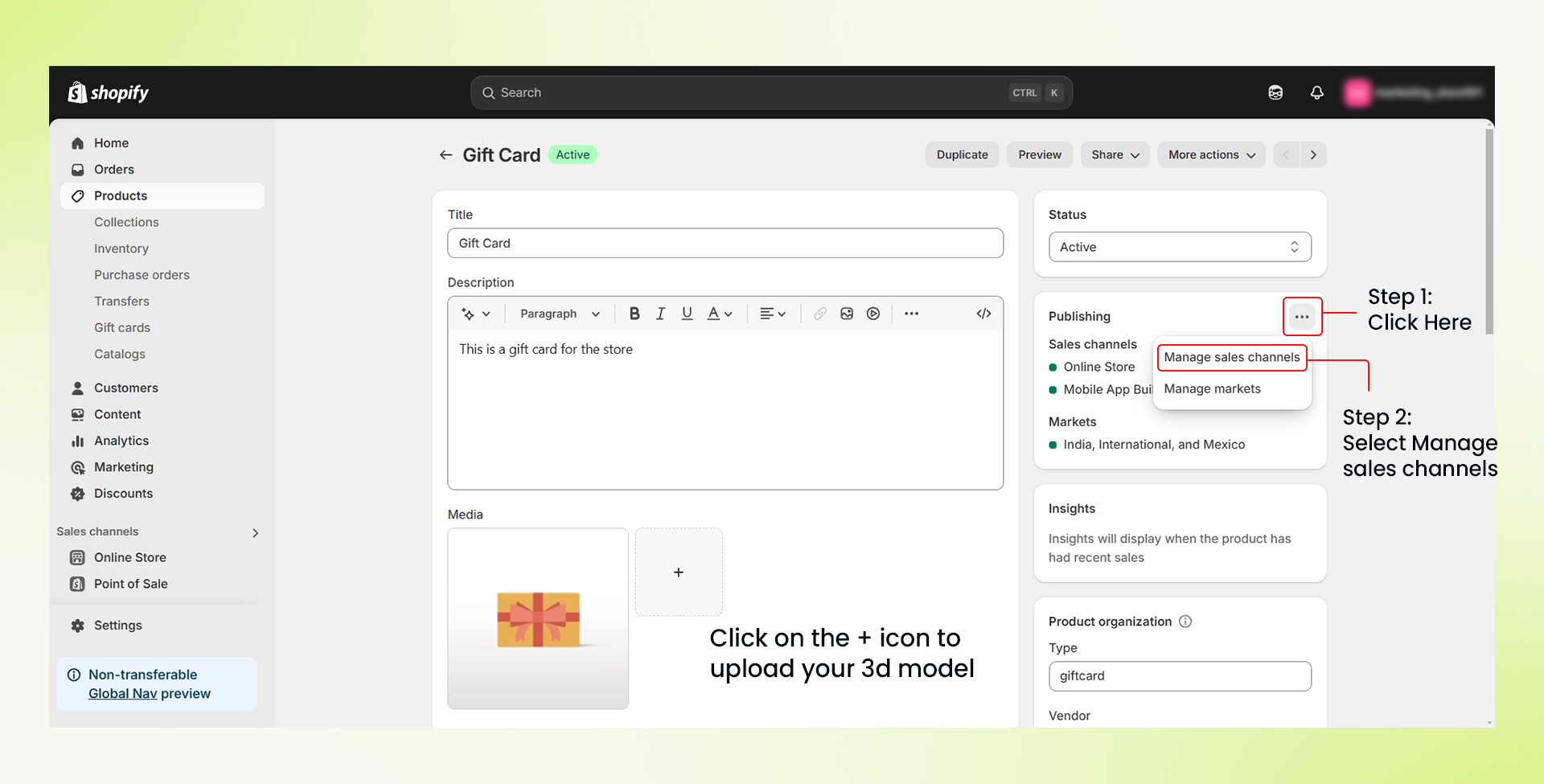 make products/collections available 2