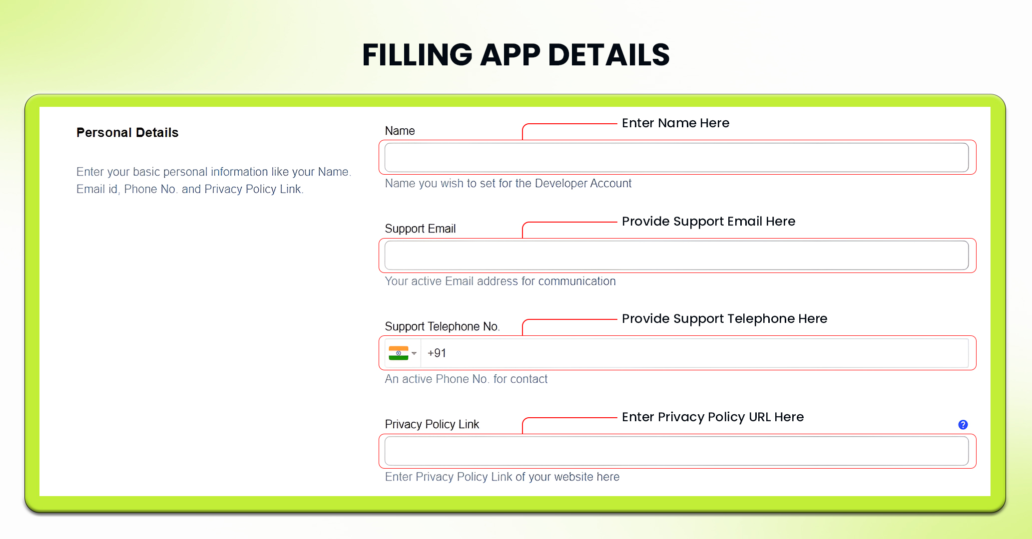 App Details Form - 2