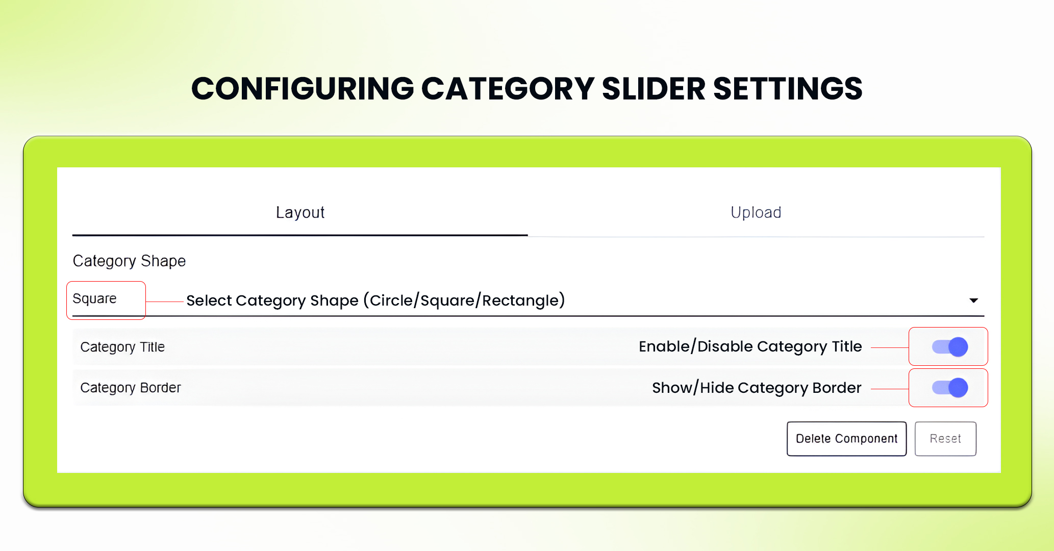 Category Slider Configuration - Step 2