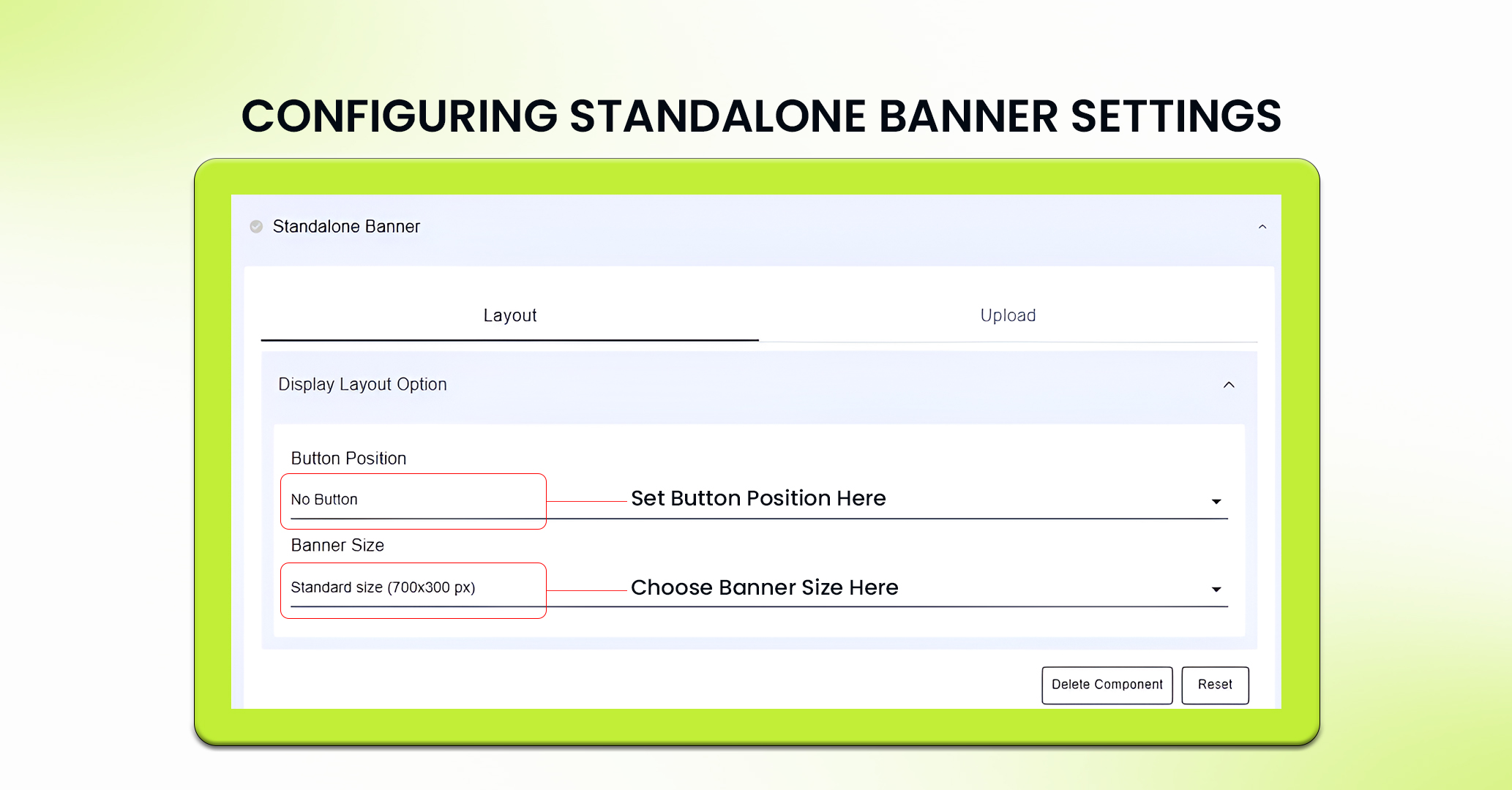 Configuring Standalone Banner - Step 2