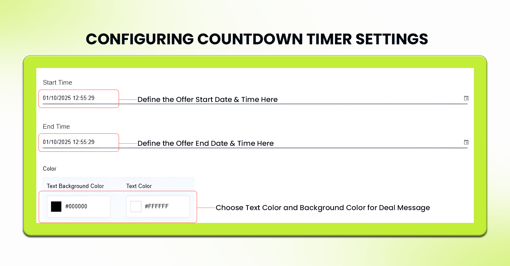 Countdown Timer Configuration - 2