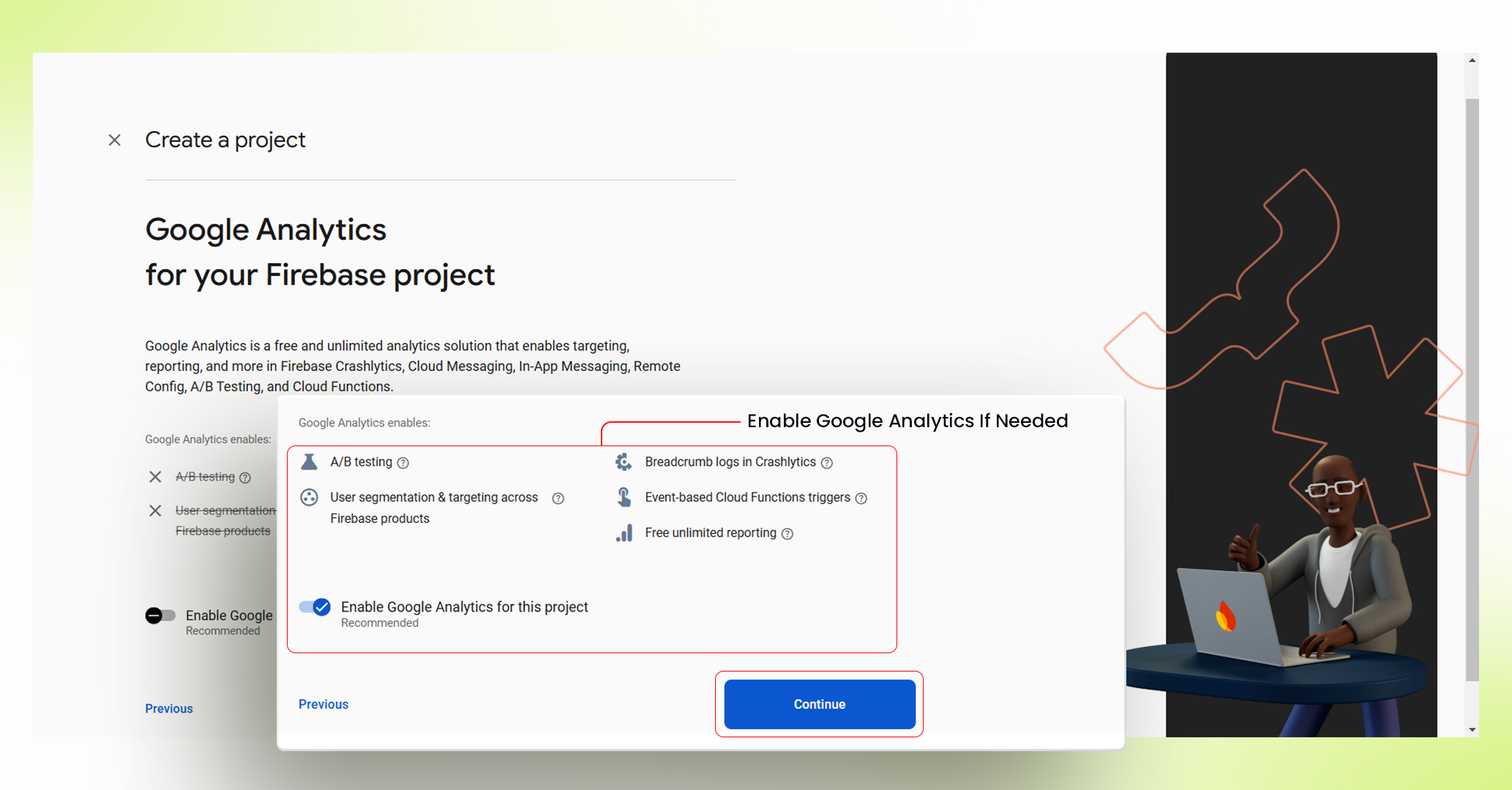 Create Firebase Project - Step 3