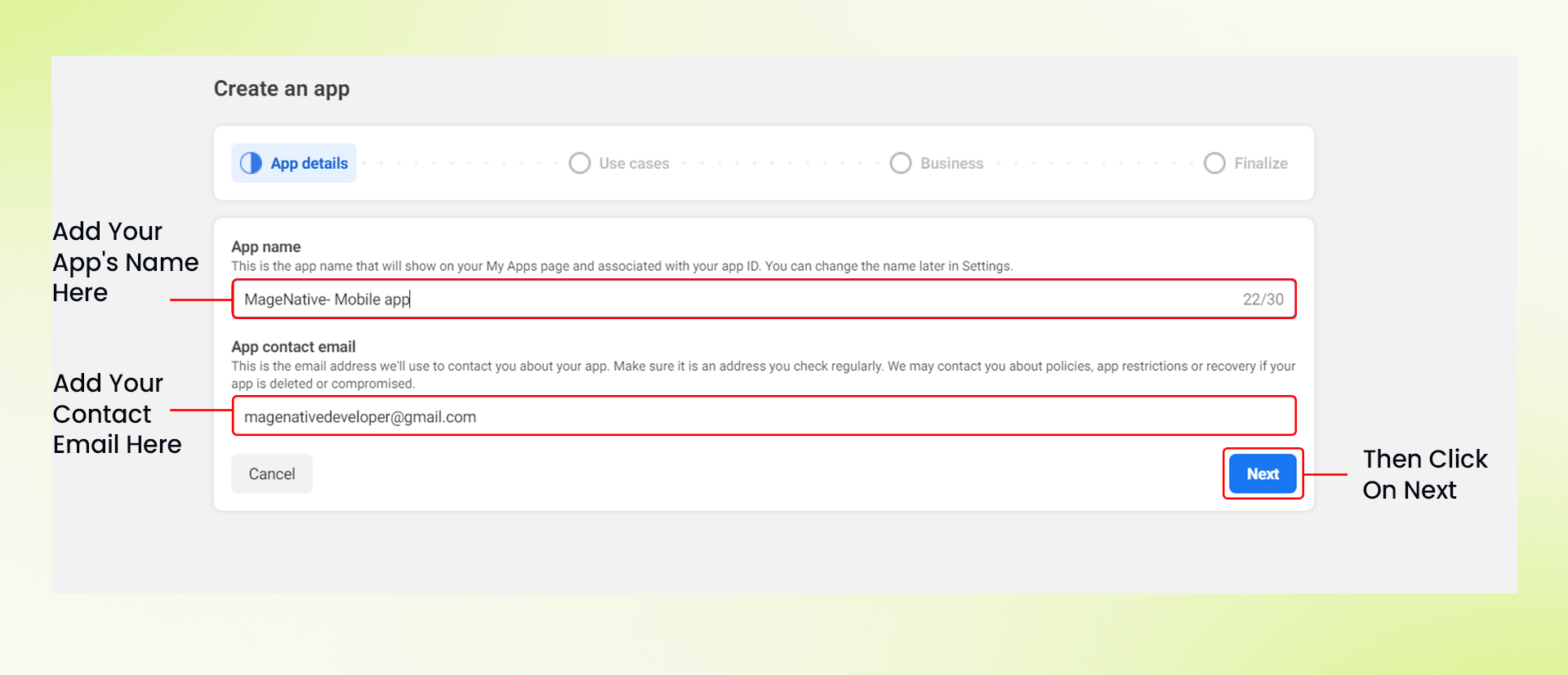 Facebook App -App-Details