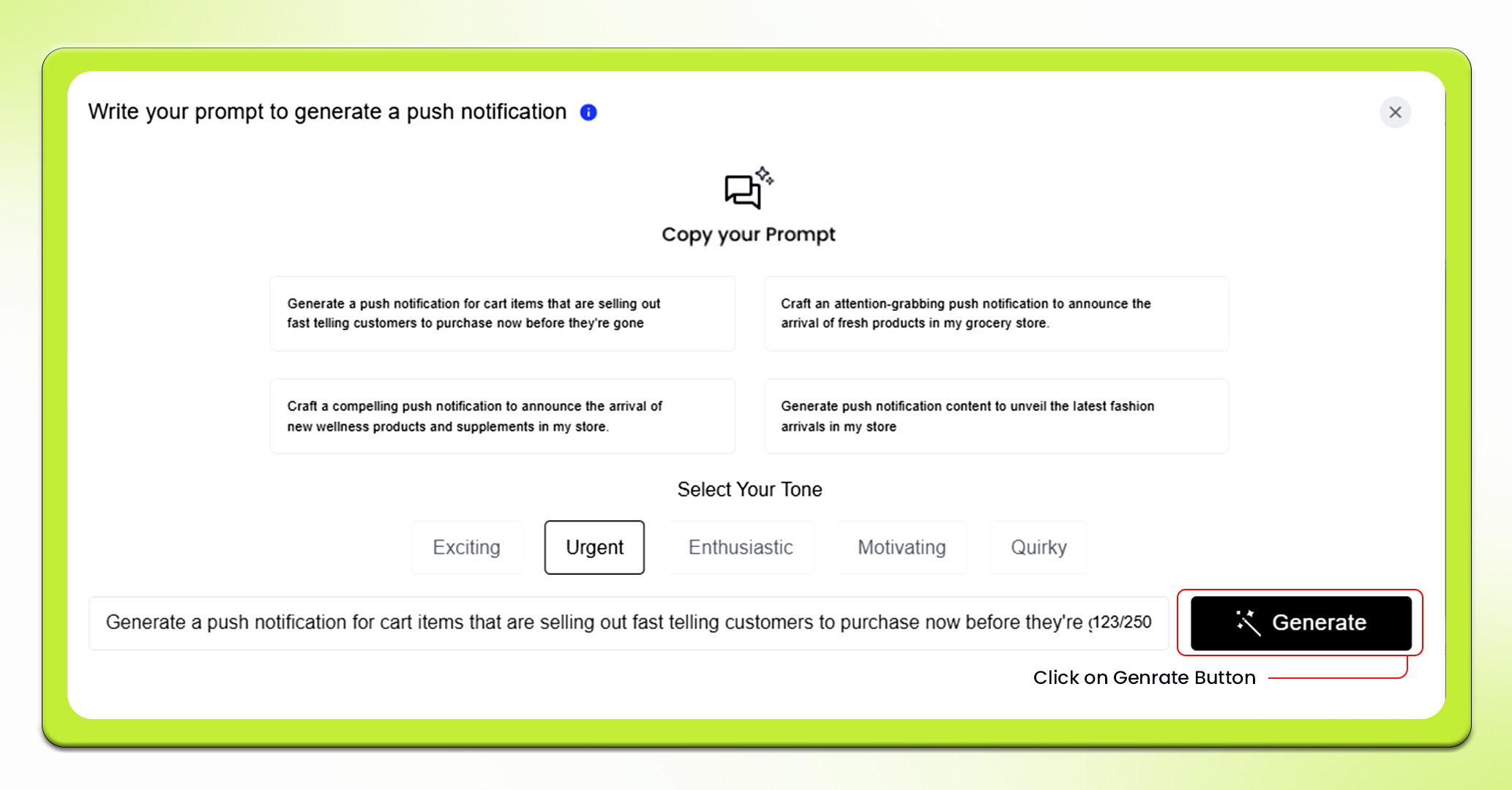 Notify Genie Push Notifications- Step 3