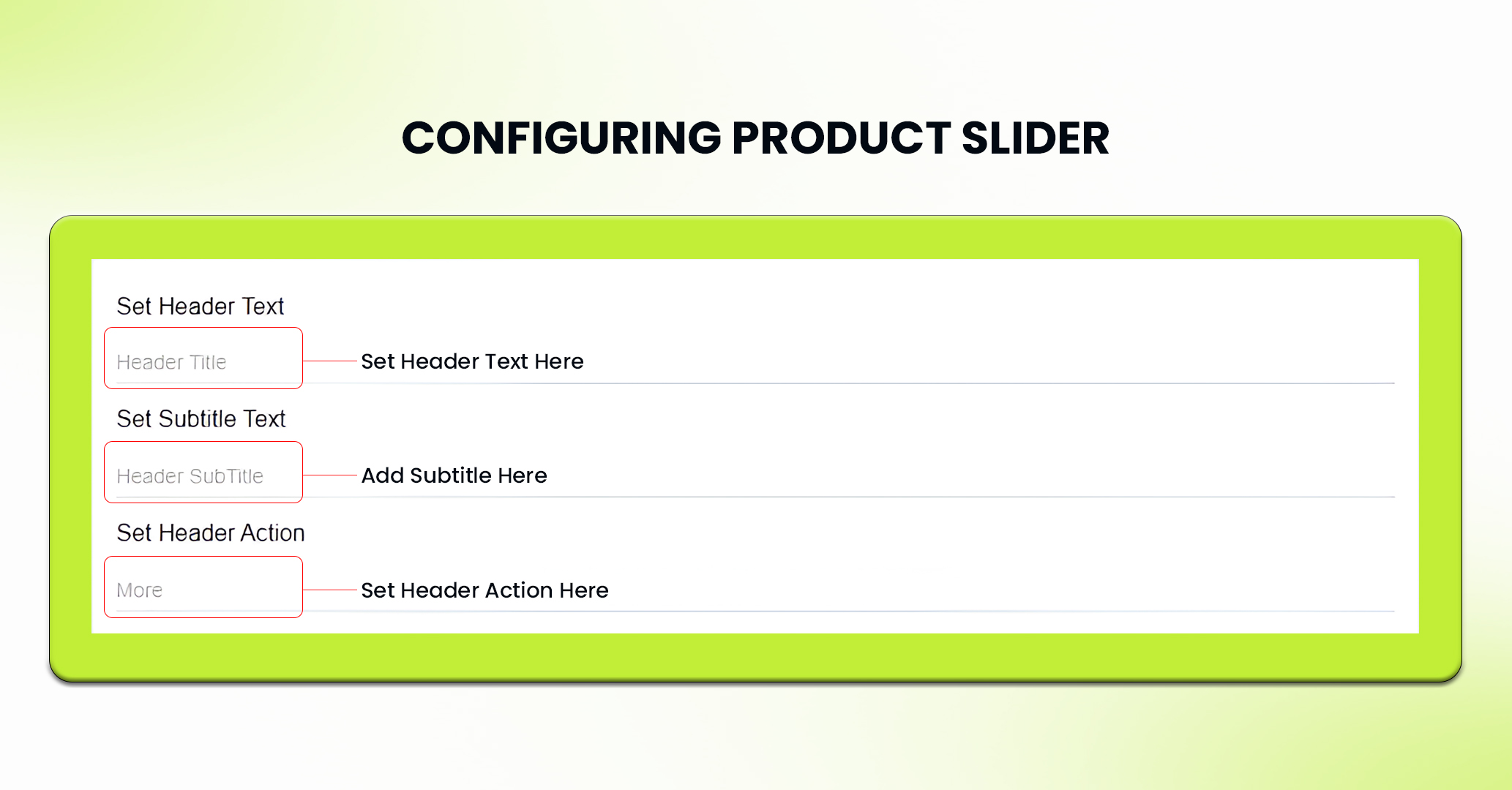 Product Slider Configuration - Step 3