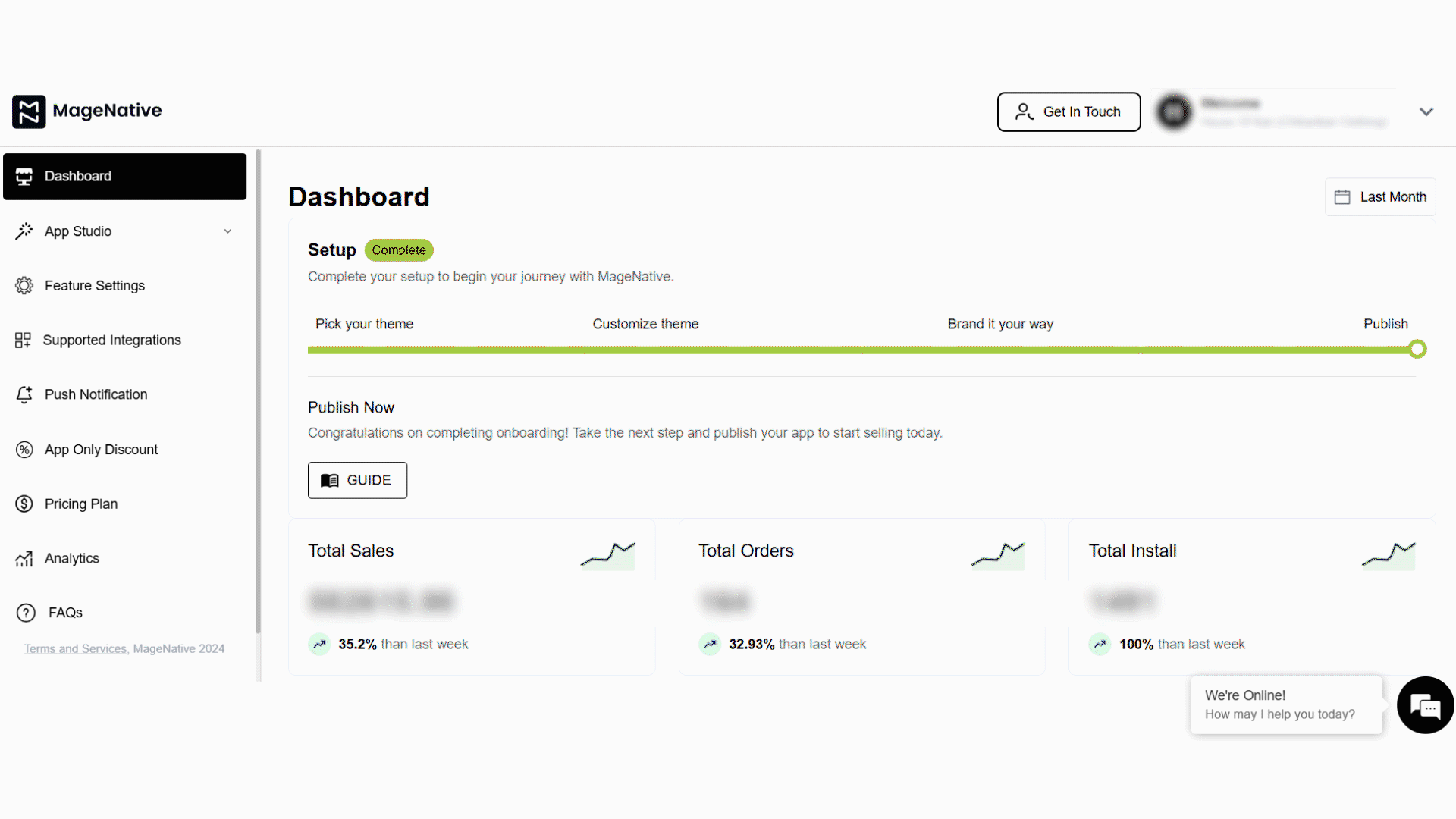 Push Notification - Dashborard