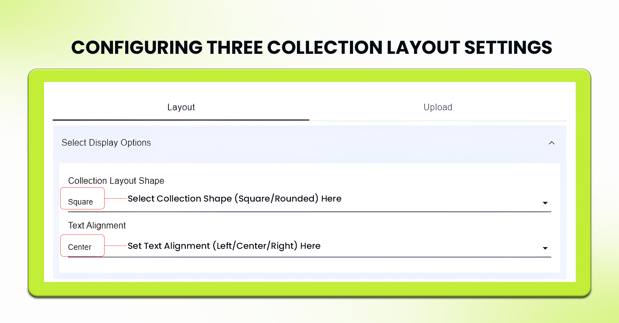 Three Collection Layout - Step 2