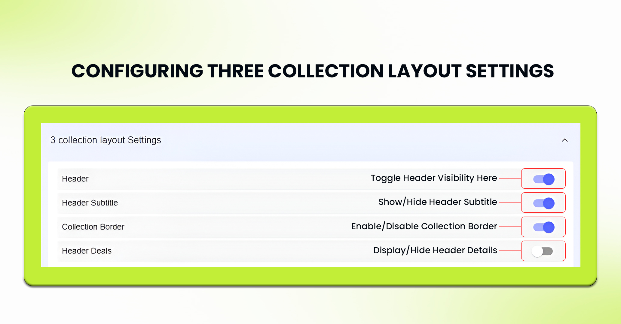 Three Collection Layout - Step 3