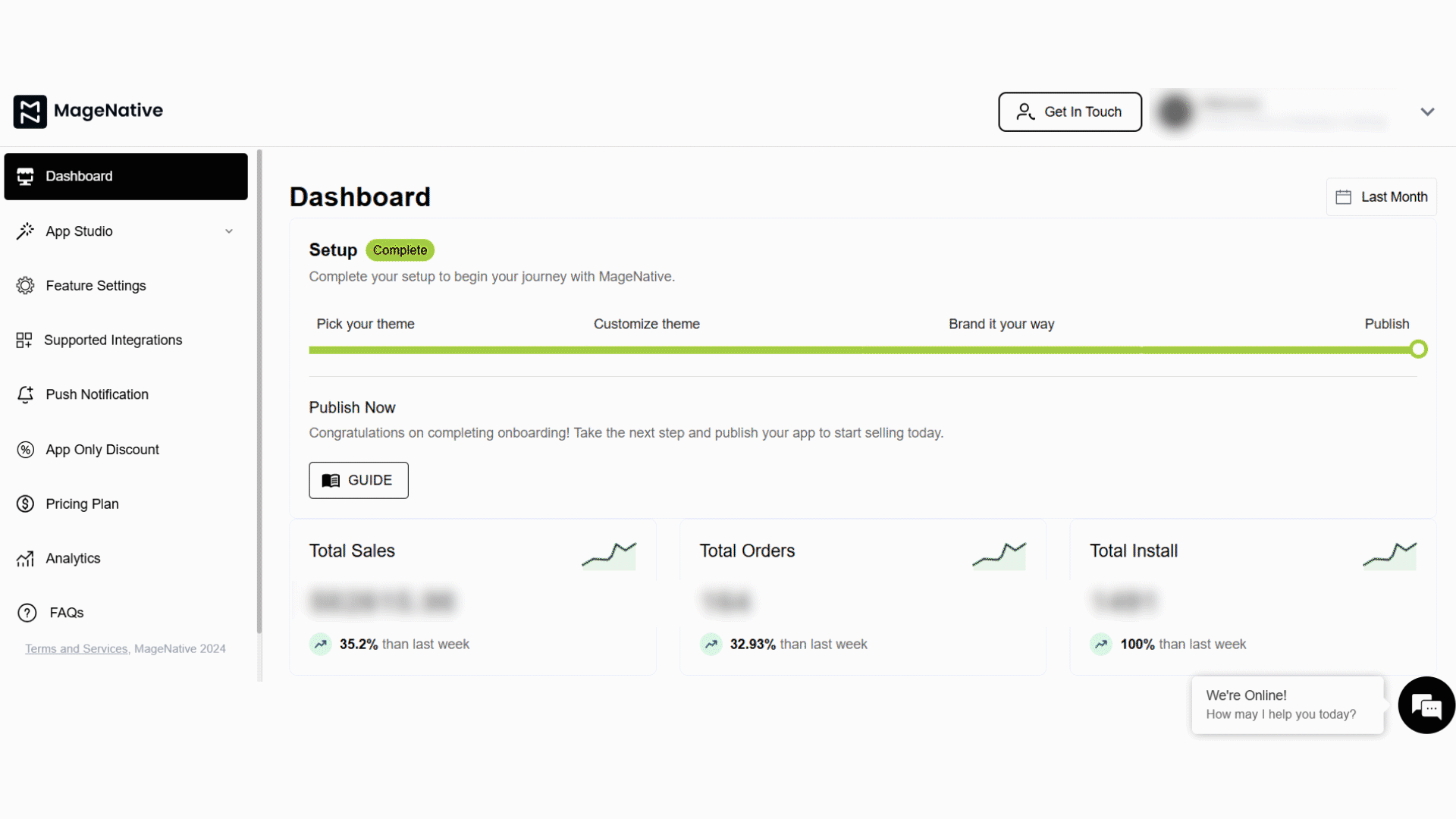 Top Navigation - Step 1