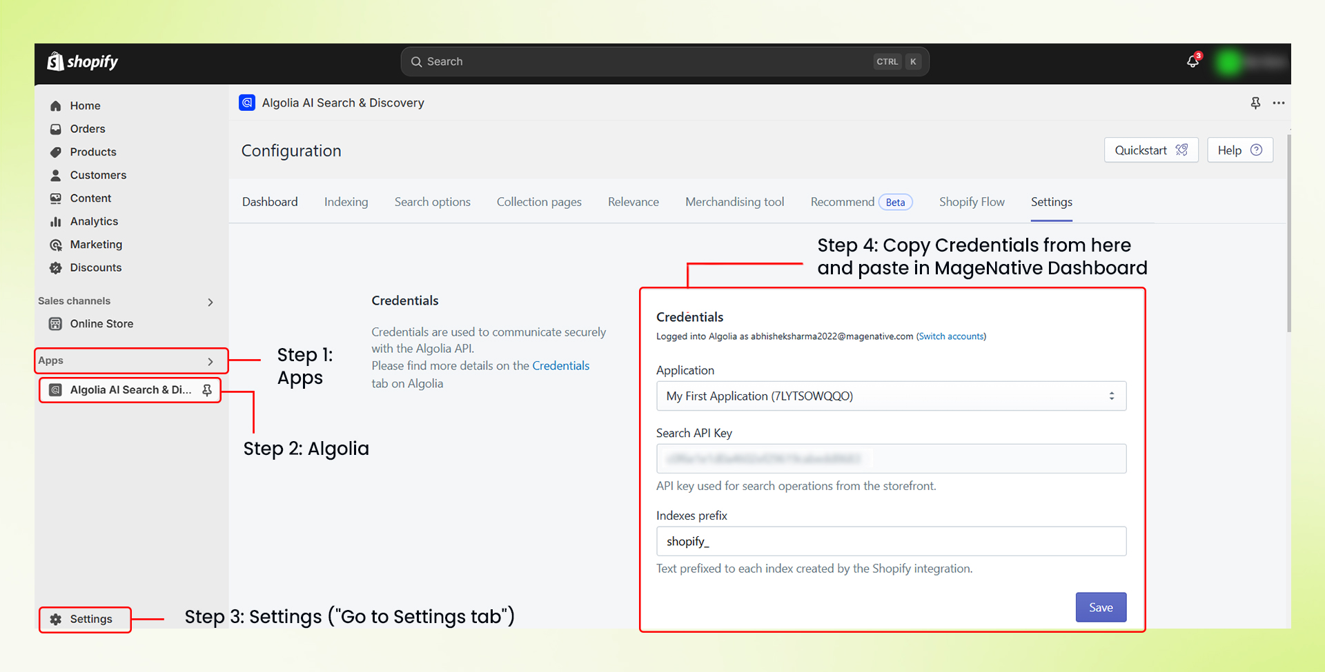 MN-INTEGRATION - Algolia AI Search & Discovery - Step 2