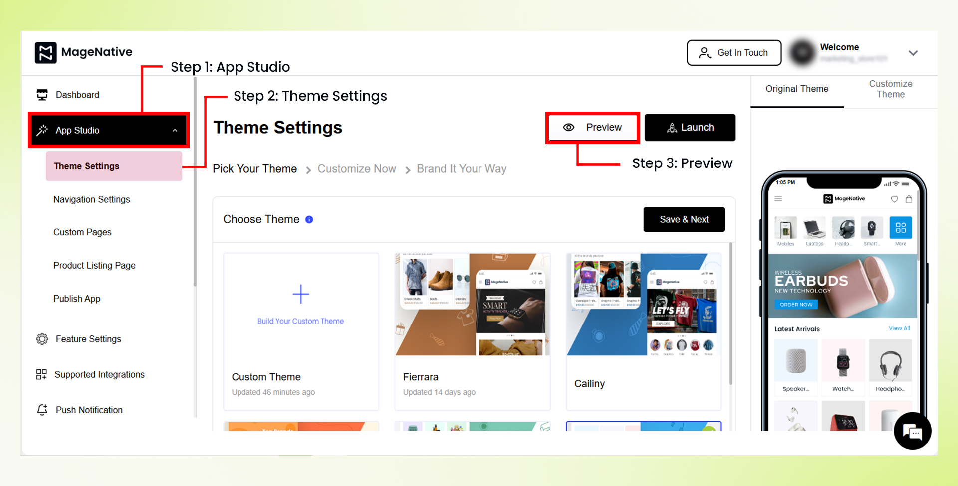 Preview Your App - Step 1