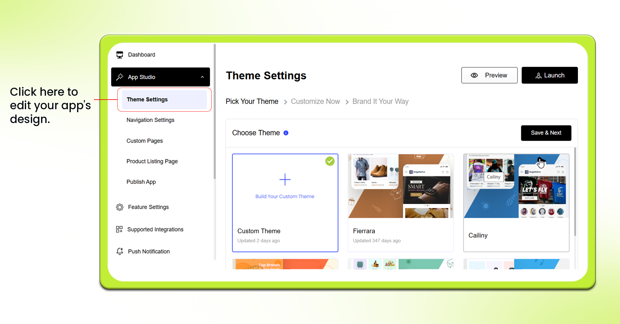 Update design- Step 1